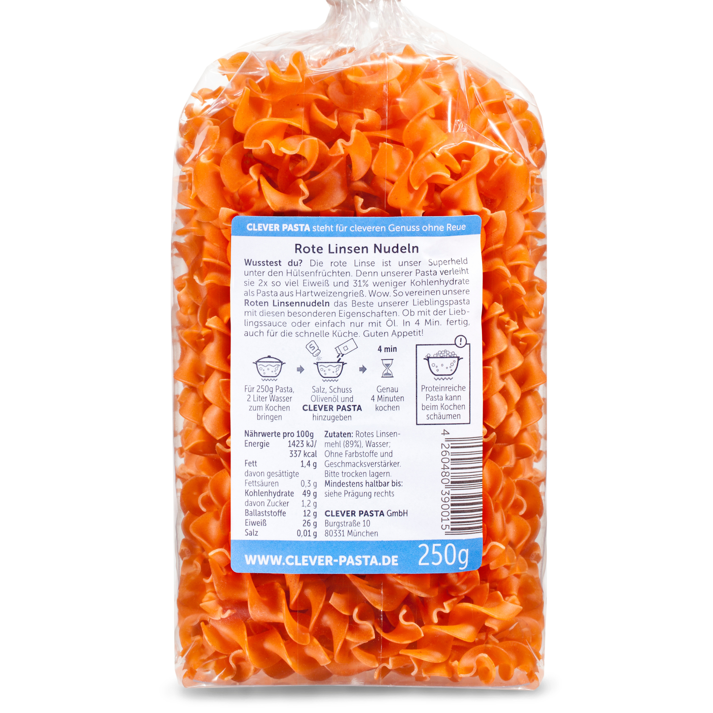 Rote Linsen Nudeln, 250g