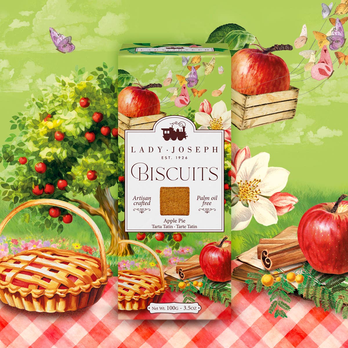 Apfel-Zimt-Kekse. Apple Pie Cookies, 100g