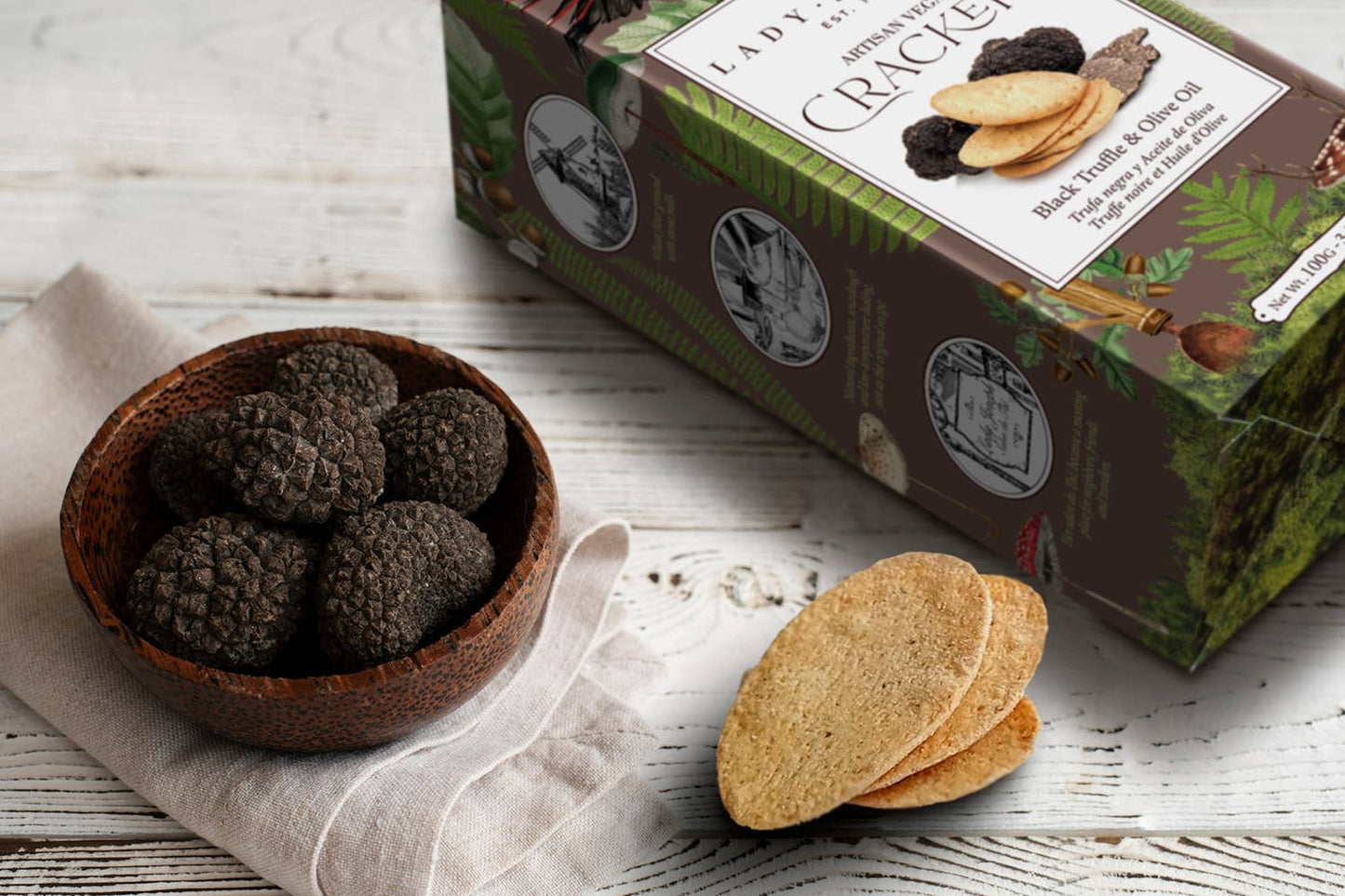 Veganer Cracker mit Trüffel & Olivenöl, 100g