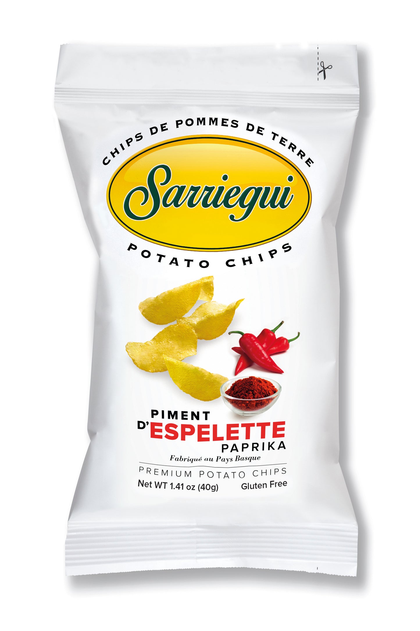 Premium Kartoffelchips mit Espelette Paprika - 40g