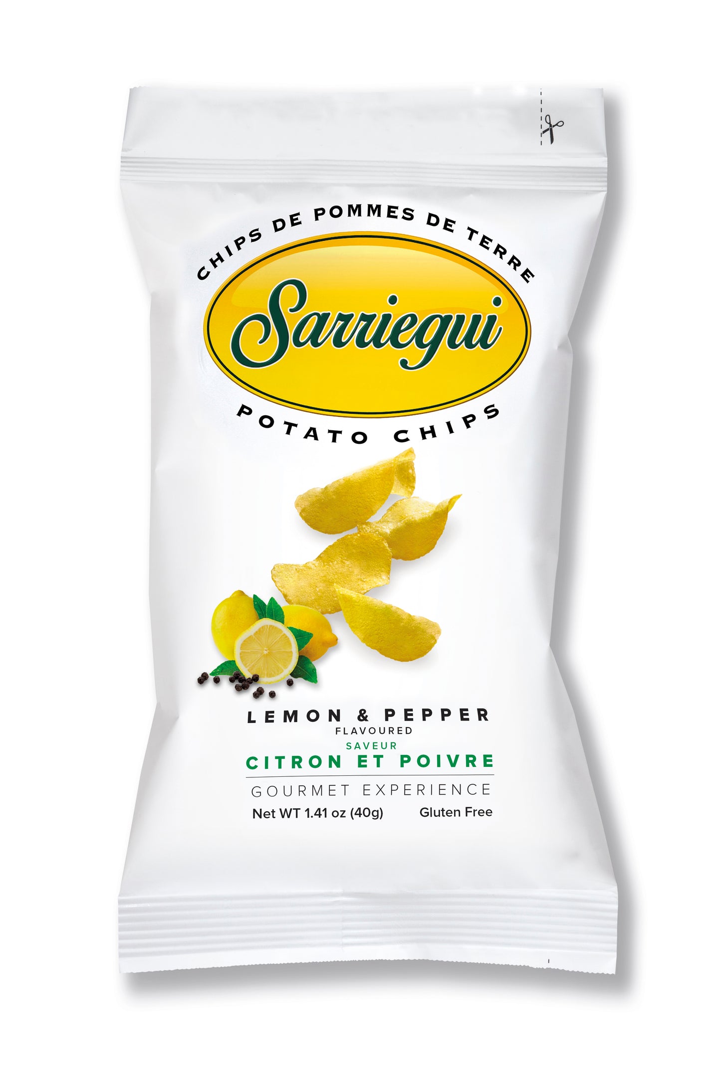 Premium Kartoffelchips Zitrone und Pfeffer - 40g