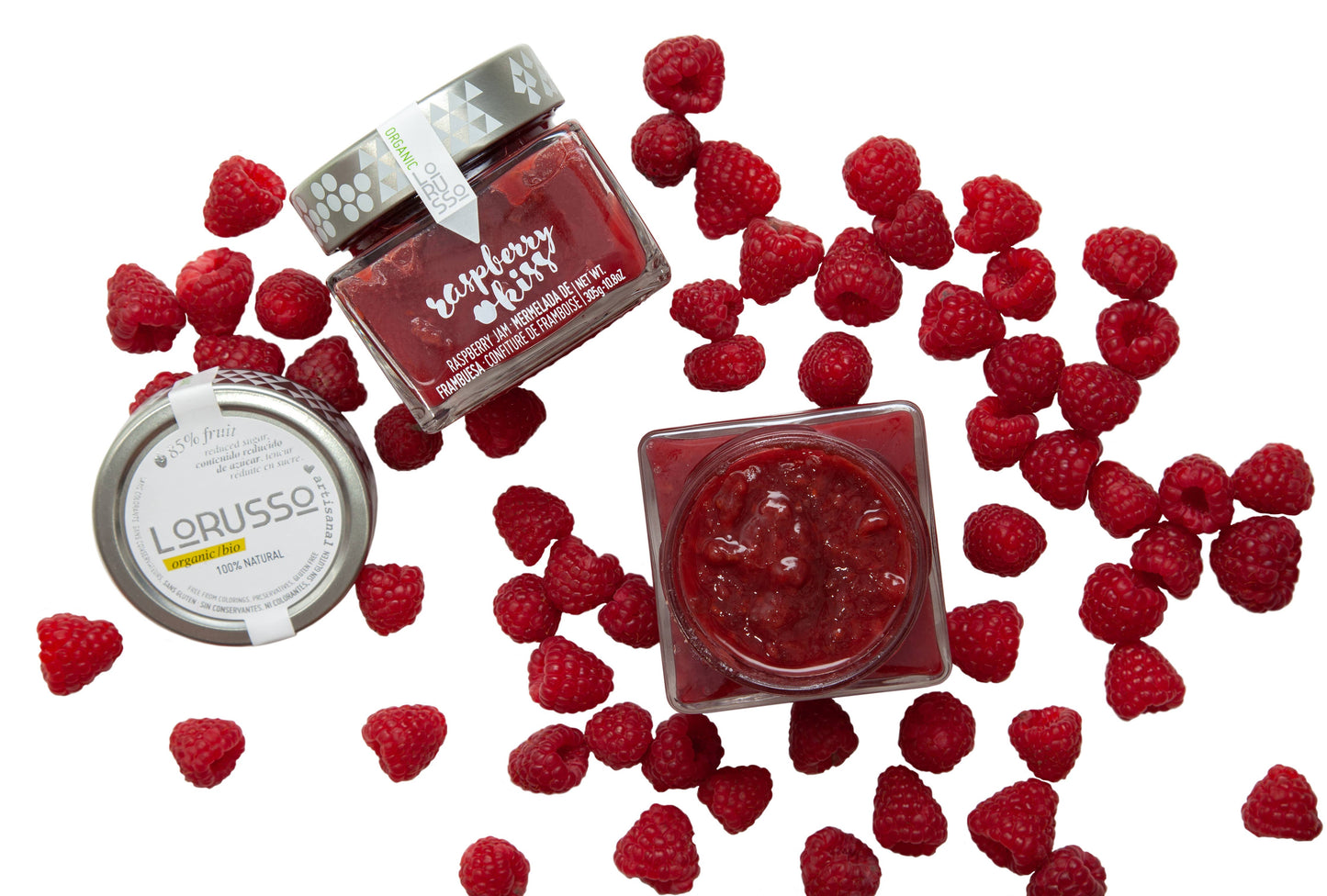 Bio-Gourmet Himbeermarmelade mit 85% Frucht - 305g