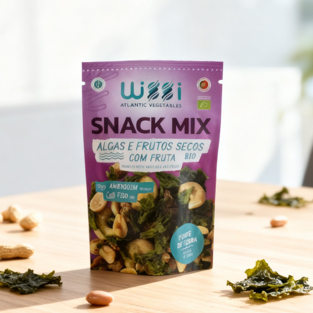 Algen und getrocknete Früchte Snack-Mix Erdnüsse und Feigen, 60g