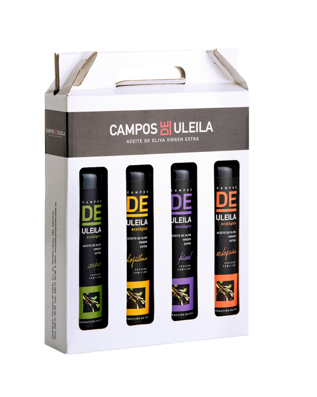 Bio Native Olivenöle Geschenkset – 4 Sorten (Coupage, Hojiblanca, Picual & Arbequina) – 4×250 ml