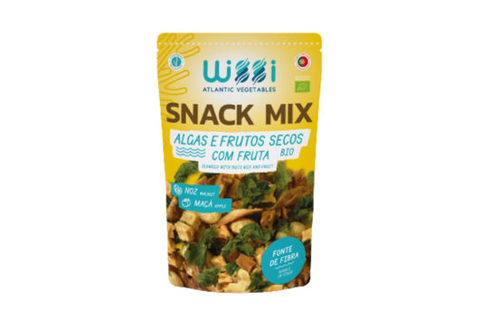 Snack-Mix Algen und Trockenfrüchte Walnuss und Apfel, 60g