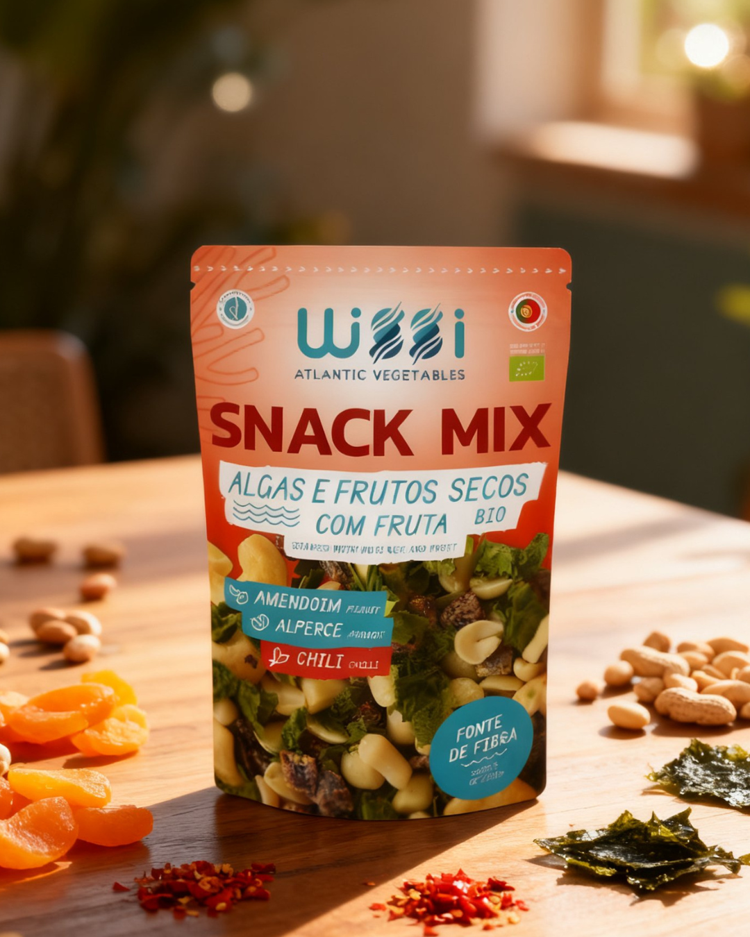 Algen & Nüsse Mischung  ERDNUSS / APRIKOSE / CHILLI, 60g