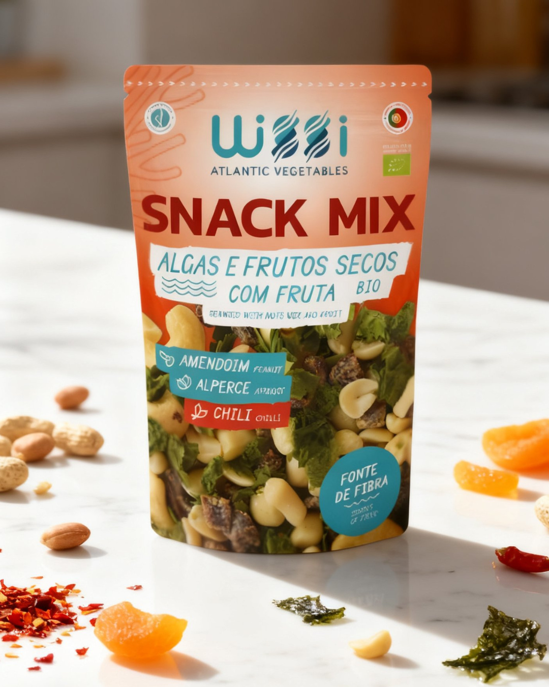 Algen & Nüsse Mischung  ERDNUSS / APRIKOSE / CHILLI, 60g