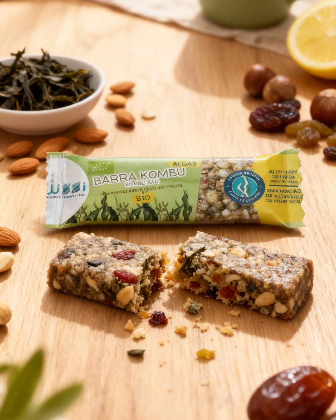 Kombu-Riegel mit Nüssen und Trockenfrüchten - 30g